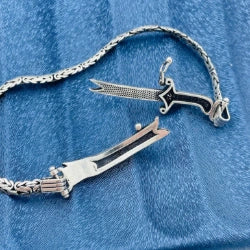Imam Ali Zulfiqar Sword Bracelet – Premium Islamic Stainless Steel Bracelet for Men | La Fata Illa Ali